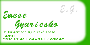 emese gyuricsko business card